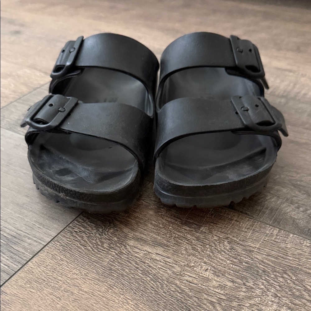 Birkenstock Black Double-Buckle Slide Sandals - Picture 4 of 4